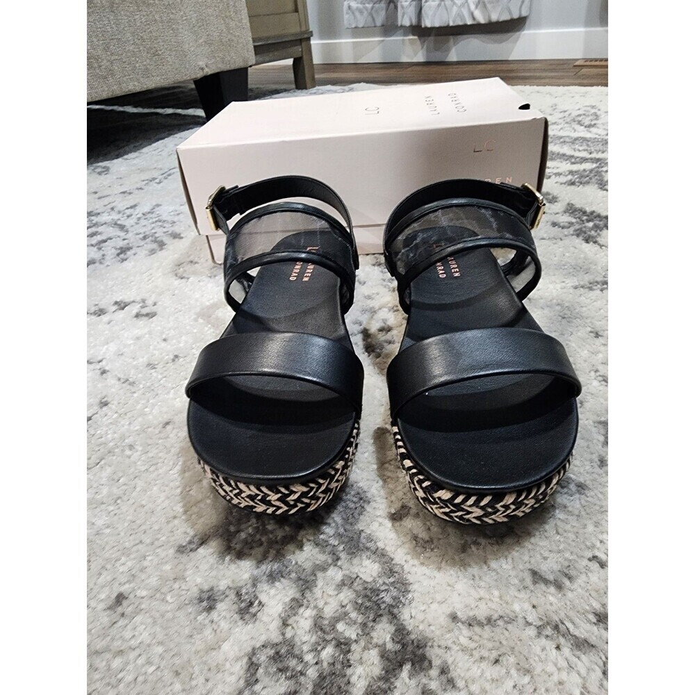 NEW Womens Lauren Conrad Paruka Slide Slingback Sandals Onyx Size 7.5 - Picture 4 of 8